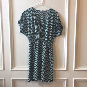 Blue chevron dress